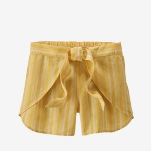 Patagonia Garden Island Wrap Tie Front Short Size XS Butter Yellow
